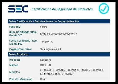 Imagen 5 de 9 de Licuadora Jarro Vidrio 1.5 L-1610 Blanca Sindelen - Iken