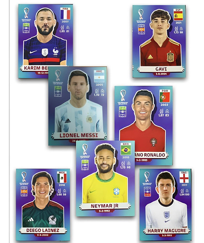 50 Estampas Sin Repetir Del Mundial Qatar 2022 Panini. 