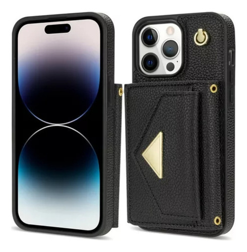 - M Funda Para iPhone 16 15 14 13 Cartera Con Correa