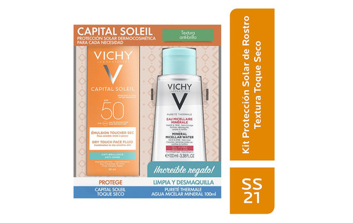 Imagen 4 de 4 de Kit Protector Solar Piel Mixta Grasa Con Agua Micelar Gratis