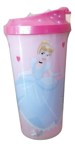 Princesas Disney - Vaso Mug Venti - Plastico - Titanio Color Multicolor