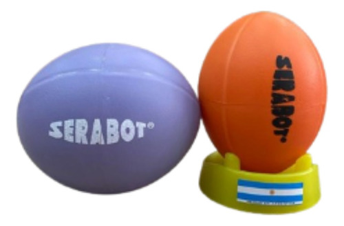 Mini Rugby Serabot Juego Infantil 2 Pelotas + Kicking Tee