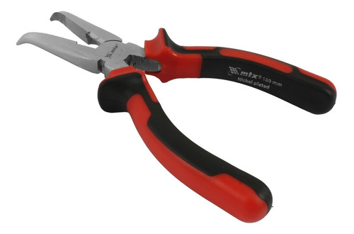 Alicate Bico Meia Cana Curvo 7'' Cabo Plástico Anatômico-mtx