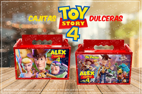 Cajita Dulcera Toy Story 4 Bolos Dulceros Buzzlightyear Wood