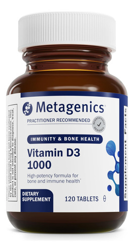 Metagenics Vitamina D3 1000 Ui 120 Tabletas Sin Gluten