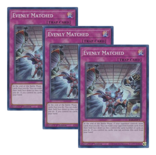 Yugioh! X3 Evenly Matched - Ra01 (super) Rarity C Tercia (Usado)
