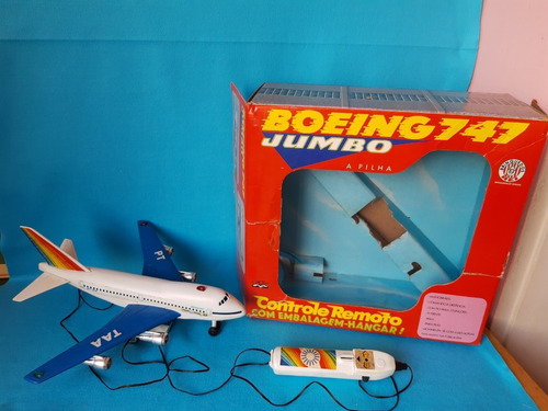 Brinquedo Antigo Avião Boeing747 Transbrasil Brinquedos Rei