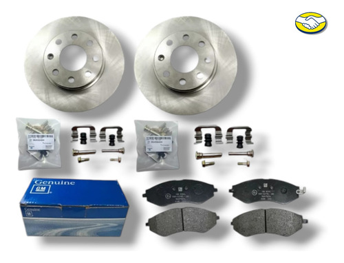 Discos + Balatas Delanteras + Tornillos Caliper Chevy 2005