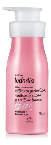 Crema Corporal Natura Todo Dia Frambuesa Y Pimienta Rosa 400 Ml