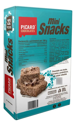 Picard Mini Snacks De Amaranto Con Chocolate Sin AzĂșcar 330g