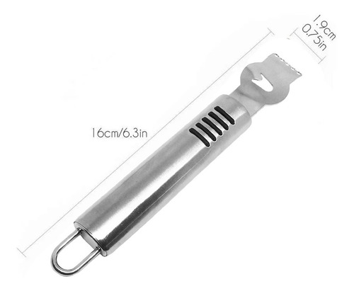 Rallador Cítricos Limón Zester Cocina Acero Inox. Silmar