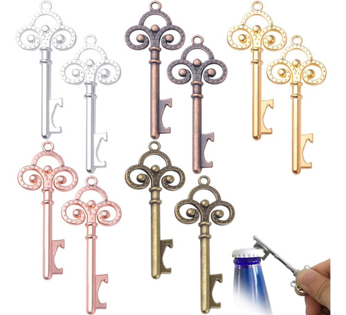 50 Pzs Destapador De Llave Vintage Para Fiestas Boda