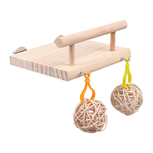 Plataforma De Madera Jaula De Pájaros, Hámster, Gim...