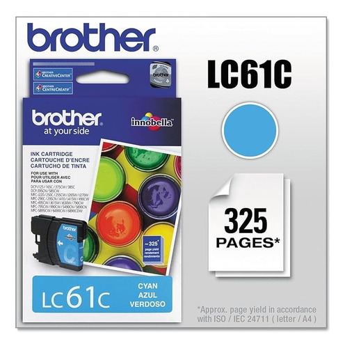 Cartucho Brother Lc61 Cian Cyan Original