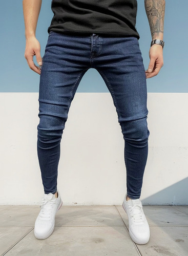 Vaqueros Pitillo Elásticos Para Hombre