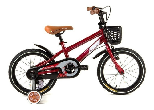 Bicicleta Paseo Infantil Lamborghini Retro Ro 16 Color Rojo