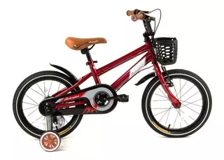 Bicicleta paseo infantil Lamborghini Retro R16 frenos v-brakes color rojo con ruedas de entrenamiento