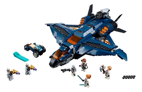Bloques para armar Lego Marvel Avengers Ultimate Quinjet 840 piezas en caja
