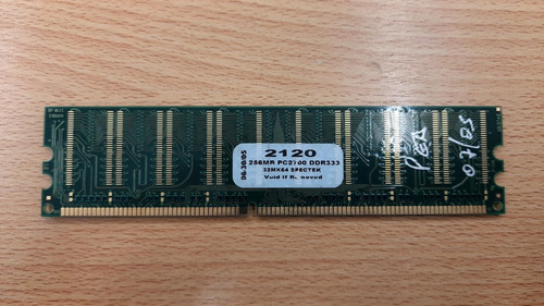 Imagen 2 de 2 de Memoria Ram Spectel - Pc2700 - 256mb - 1x256mb