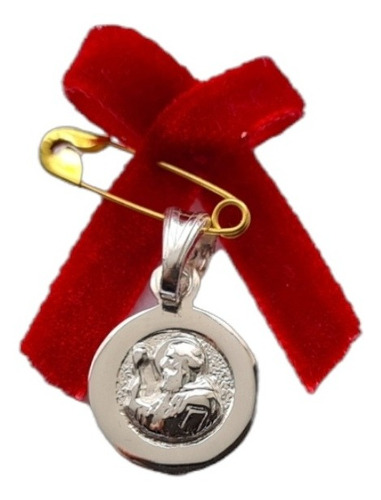 Imagen 1 de 6 de Medalla De San Benito De Plata 925  Para Bebé 