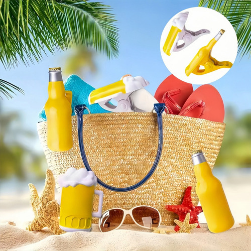 4 Clips Reutilizables Para Toallas De Playa Y Pinzas