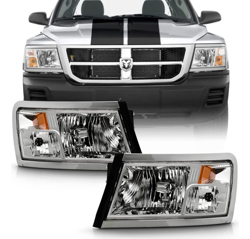 Para Dodge Dakota Ram Chrome Faro Delantero Conjunto