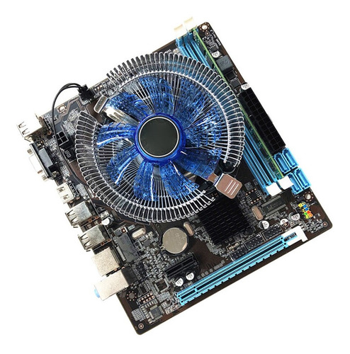 Imagem 2 de 9 de Kit Placa Mãe Lga Socket 1156 Com 4gb Ddr3 Hm55 Micro Atx