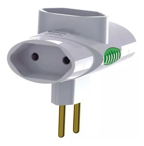 comprar Adaptador Benjamin 2pino 3  Pinos Saídas Daneva 2p 10a