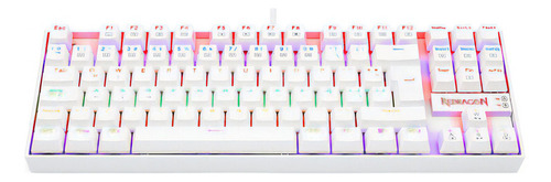 Teclado Kumara Rainbow K552-kr - Red Switch - Blanco Idioma Español Latinoamérica