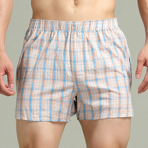 . S Underwear Para Hombre, Pantalones Cortos A Cuadros De