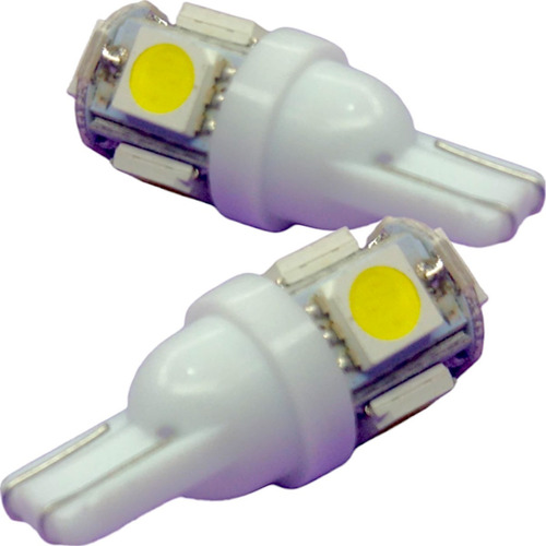 Par De Lâmpada Pingão Led Super Branco 5 Leds 12v