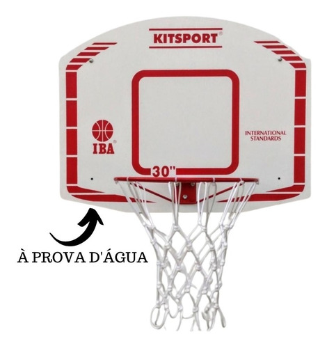 Tabela Basquete À Prova D´água Aro 35cm C/rede Kitsport 