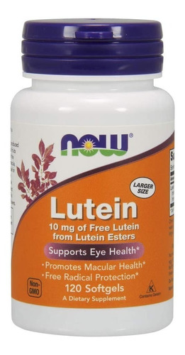 Luteína 10 Mg Apoyo Ocular Now 120 Capsulas Blandas