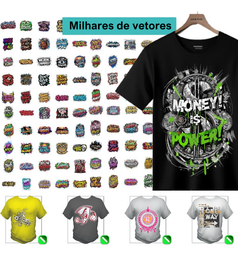 Kit 40 Mil Estampas Artes Sublimar Camisetas + 5 Brindes