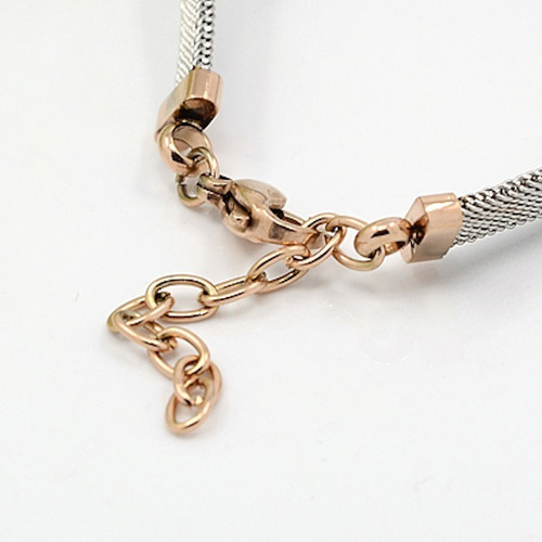 Pulseras Brazalete Malla Acero Inoxidable 304 Rose Gold