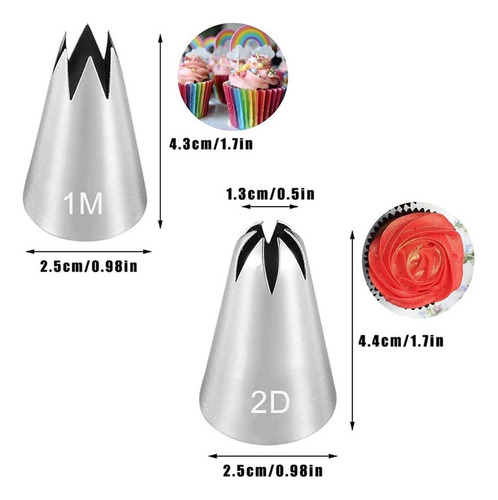 R Juego De Boquillas Grandes For Decorar Tartas,