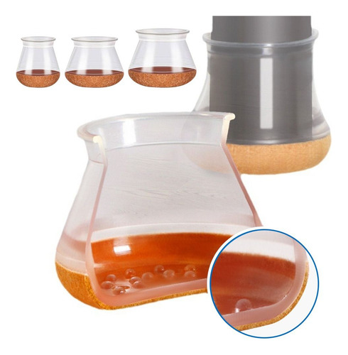 Protectores De Silicona Para Patas De Silla Transparentes