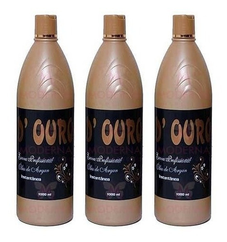 3 Escovas Progressivas D Ouro Argan 3x1000ml Atacado Revenda