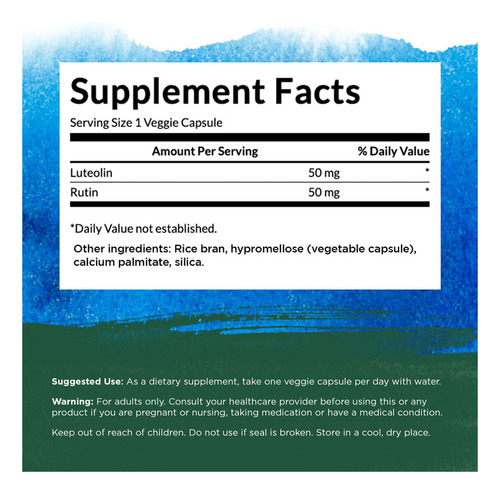 Swanson Luteolin Complex W/rutin - Suplemento De Apoyo Cereb