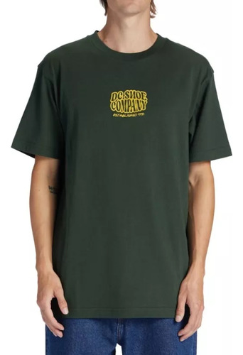 Playera Dc Shoes Bulgy Verde Hombre Adyzt05280-gss0