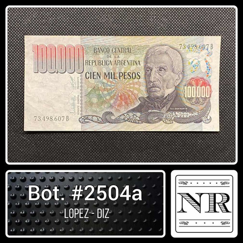 Argentina - 100000 $ Ley - Año 1980 - Bot. #2504a - B