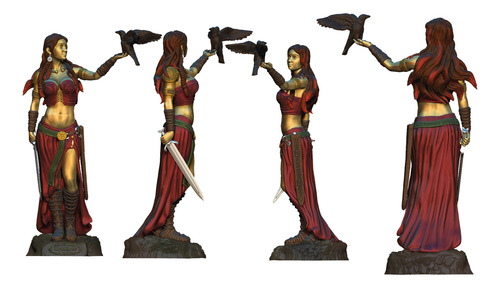 3dbauerstudio Diosa Morrigan Estatua Stl Imp. 3d