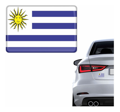 Adesivo Bandeira Uruguai Carro Moto Capacete Resinado Bd14