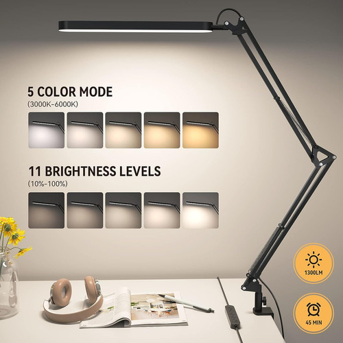 Lámpara De Escritorio Para Oficina En Casa, Luz Led De Escri