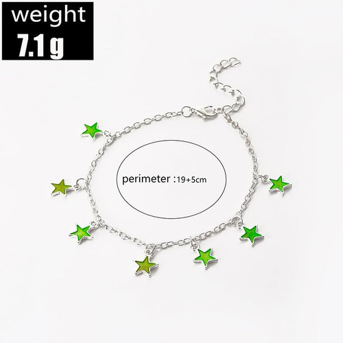 Tobillera Cliory Con Estrella Luminosa, Tobillera Con Borla,