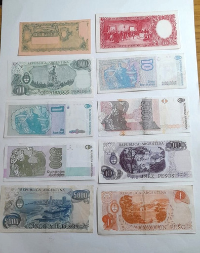 Billetes Antiguos Lote De 30 Pc 15 Extranjeros 15 Argentinos (Usado)