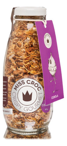 Granola Crispy Cebola Sem Glúten Garrafa Miss Croc 80g