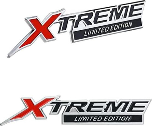 2x Xtreme X Treme Edición Limitada Emblema 3d Placa De Ident