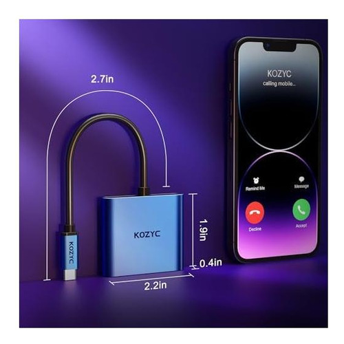Adaptador Usb C A Dual Hdmi Type C A Hdmi Splitter Extended