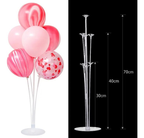 Bases Porta Globos Centros De Mesa Reusables (2 Pzs)